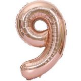 Beysüs Rakam Folyo Balon Rosegold 9 Rakam 40 İnç