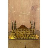 Beysüs Ramazan Ayı Dekoratif Peçetelik Pleksi Gold 10X14
