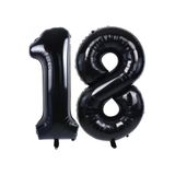 Beysüs Siyah 18 Rakam Folyo Balon 80 cm