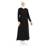 Beyza Kaydırak Kuş Gözlü Siyah Ferace 3471
