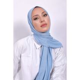 Beyzak Bebe Mavi Luxury Penye Şal - Kadın Tesettür Jersey Hijab Lycra Shawl
