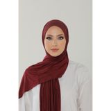 Beyzak Bordo Luxury Penye Şal - Kadın Tesettür Jersey Hijab Lycra Shawl