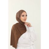 Beyzak Çikolata Luxury Penye Şal - Kadın Tesettür Jersey Hijab Lycra Shawl