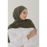 Beyzak Haki Luxury Penye Şal - Kadın Tesettür Jersey Hijab Lycra Shawl