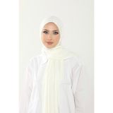 Beyzak Kırık Beyaz Luxury Penye Şal - Kadın Tesettür Jersey Hijab Lycra Shawl