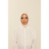 Beyzak Kırık Beyaz Pratik Penye Şal - Kadın Tesettür Cırt Cırtlı Hijab Bone