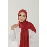 Beyzak Kırmızı Luxury Penye Şal - Kadın Tesettür Jersey Hijab Lycra Shawl