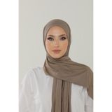 Beyzak Koyu Vizon Luxury Penye Şal - Kadın Tesettür Jersey Hijab Lycra Shawl