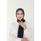 Beyzak Lacivert Luxury Penye Şal - Kadın Tesettür Jersey Hijab Lycra Shawl