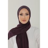 Beyzak Patlıcan Moru Luxury Penye Şal - Kadın Tesettür Jersey Hijab Lycra Shawl
