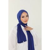 Beyzak Saks Mavi Luxury Penye Şal - Kadın Tesettür Jersey Hijab Lycra Shawl