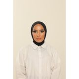 Beyzak Siyah Pratik Penye Şal - Kadın Tesettür Cırt Cırtlı Hijab Bone