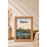 BEYZANA 1 Adet A4 21 x 30 Açık Kahvrengi Fotoğraf Çerçevesi | Ahşap Desenli Çerçeve