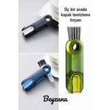BEYZANA 1 Adet Karışık Renk 3 Fonksiyonlu Bardak, Biberon, Çaydanlık Temizleme Fırçası