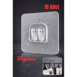 BEYZANA 10 Adet Güçlü Kendinden Yapışkanlı Raf Çerçeve Tutucu Kanca Askı