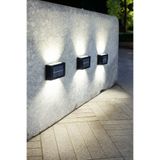 BEYZANA 10 Led Güneş Enerjili Bahçe Aydınlatma Duvar Aplik Solar Otomatik Duvar Işığı Su Geçirmez IP65
