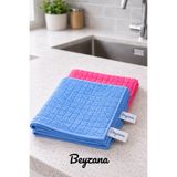 BEYZANA 2 Adet Renkli Mikrofiber Mutfak Temizlik Bezi Leke Tutmaz Koku Yapmaz 40*40 cm