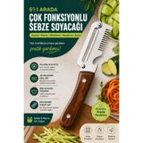 BEYZANA 5 i 1 Yerde Çok Fonksiyonlu Sebze Soyacağı Kesme, Soyma, Açma, Rendeleme, Dilimleme Dahil Paslanmaz Çelik