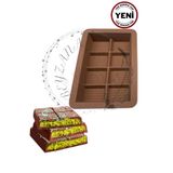 BEYZANA Dubai Çikolatası Kalıbı Silikon Çikolata Kalıbı 8 Bölmeli Orijinal Boyut