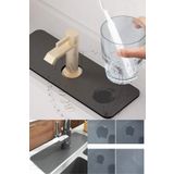 BEYZANA Emici Lavabo Musluk Matı 38x13cm Mutfak Ve Banyo Için Tezgah Üstü Diatom Mat