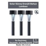 BEYZANA Kablosuz Su Geçirmez Dayanıklı Şık Solar Güneş Enerjili Bahçe Lambası Plastik Saplama 30cm - 1 Adet