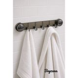 BEYZANA Karışık Renk 5'li Vakumlu Şeffaf Yapışkanlı Banyo Seti, Mutfak Düzenleyci Askı, Kanca Askılık