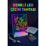 BEYZANA LED Işıklı Çizim ve Boyama Tahtası Stant ve 6 Adet Kalem Hediyeli