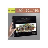 BEYZANA Marker Kalem Boyama Defteri Prime 16k Alt Tarafa Geçirmez Pad