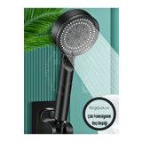 BEYZANA Turbo Fan 5 Fonksiyonlu Su Tasarruflu Duş Başlığı Siyah