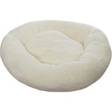 Beyzatex Peluş Simit Kedi Köpek Yatağı - 0 - 12 Yaş - Beyaz