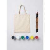 Bez Çanta Boyama Seti – Tote Bag + 6 Renk Boya + 6&8 No Fırça