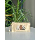 Bez Çanta Dünyası Ayıcıklar Desenli Kalemlik 25x12 cm Dayanıklı Pamuk Malzeme ile Hafif ve Taşınabilir
