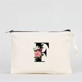 Bez Çanta Dünyası F Harf Baskılı Clutch Çanta - Bej - 22*15