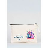 Bez Çanta Dünyası Kadınlar Günü Temalı Ham Bez Clutch Çanta - 10A-Bej