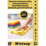 #Bez Çok Amaçlı Toz Toplayıcı Yumuşak Araç Renkli Leke Bırakmaz 8'Li Mikrofiber Temizlik Bezi Seti