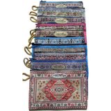 Bez Cüzdan 10 Adet Kilim Desenli Bez Cüzdan 10X15CM Hediyelik Desenli Bez Cüzdan Hediyelik Cüzdan - 10LU