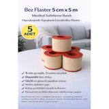 Bez Flaster 5 Cm X 5 M Sabitleme Bandı Hipoalerjenik Yapışkanlı Cerrahi Bez Flaster 5 Adet