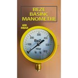 BEZE 0-600 mBar 63 mm Alttan Bağlantılı Kapsül Diyaframlı Doğalgaz Manometresi 1/4 Bsb