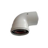 BEZE 90 Derece Hermetik Kombi Baca Dirseği şofben baca dirseği