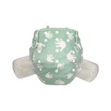 BEZHANE Baby YBB Yıkanabilir Bebek Bezi Cepli Su Yeşili El Desen(3kg-12kg)