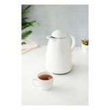 Bezos 1 Lt Isı Yalıtımlı Çay ve Soğuk Su Termosu Soft Beyaz (12 Saat Sıcak Tutar& Içi Camdır) - -- - 000-Siyah