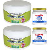 Bezos 2 Adet Çörek Otu Kremi Büyük Xlboy 200 ml Green + 50 ml Snow Kitten Krem / Diz Dirsek Iskelet Sırt Bel Kas Agrilarina Masaj Seti