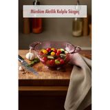 Bezos 23,5 x 30 cm Mürdüm Akrilik Kulplu Süzgeç – Salata ve Makarna Süzme Kabı