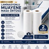 Bezos 2’li Premium Laminasyonlu Muayene Masa Örtüsü 50 cm x 40 Metre | Lamineli Muayene Masa Sedye Örtüsü