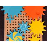 Bezos 3D Baskı Dişli Çarklar Puzzle Tahtası - Döner Zincirleme Dişli Seti, Montessori Fen ve Mekanik Öğretim Materyali