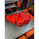 Bezos 3D Baskı Kalp Şeklinde Kapaklı Hediye Kutusu Dekoratif Takı Yüzük Saklama Kutusu Sevgililer Günü 10X10X5 cm
