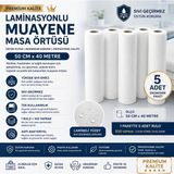 Bezos 5’li Premium Laminasyonlu Muayene Masa Örtüsü 50 cm x 40 Metre | Lamineli Muayene Masa Sedye Örtüsü | 5 Rulo 500 Yaprak Hijyenik Klinik Örtüsü