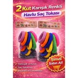 Bezos 6’lı 2 Paket Karışık Renkli Havlu Saç Tokası Yumuşak Elastik Dayanıklı Lastik Toka Seti