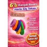 Bezos 6’lı Karışık Renkli Havlu Saç Tokası Yumuşak Elastik Dayanıklı Lastik Toka Seti