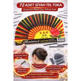 Bezos 72 Adet Siyah Tel Toka Saç Tokası – Dayanıklı Metal Saç Teli Toka Seti